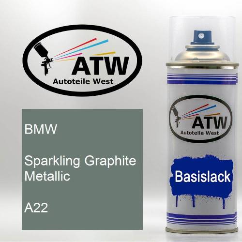 BMW, Sparkling Graphite Metallic, A22: 400ml Sprühdose, von ATW Autoteile West.